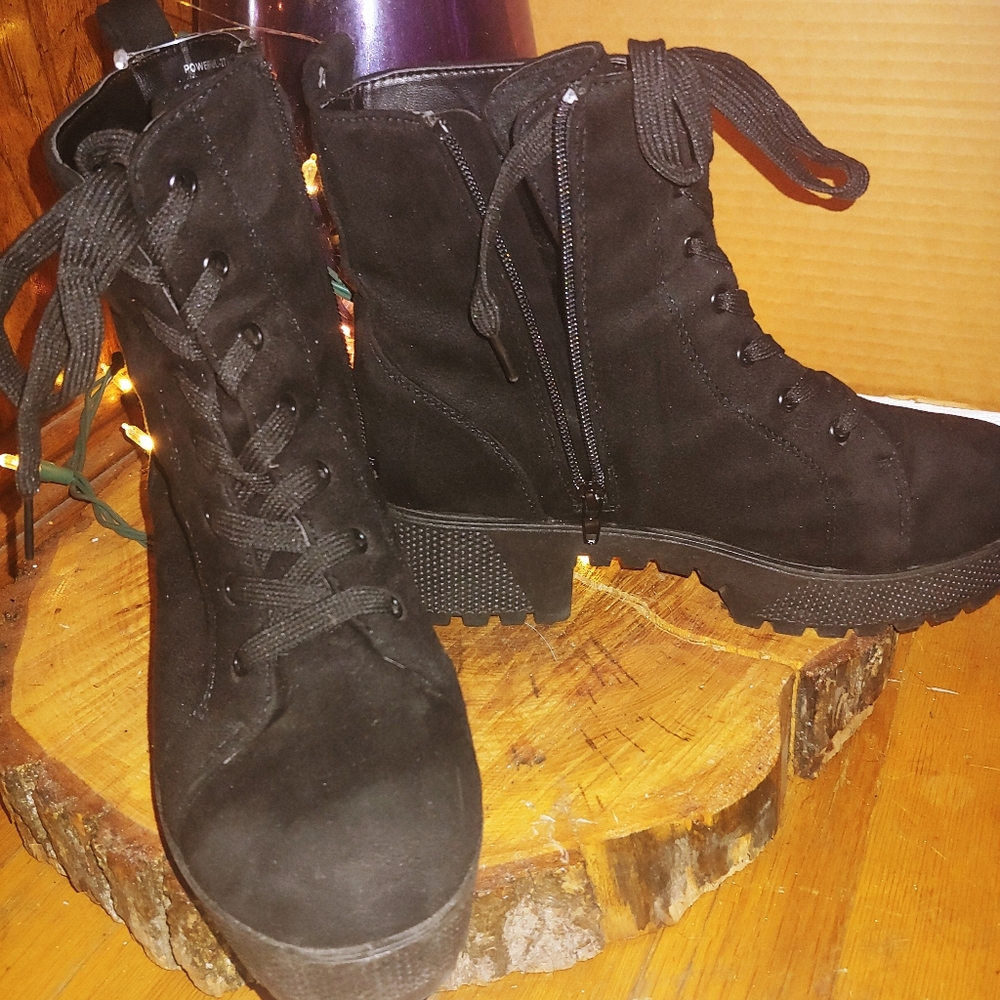 Bamboo womans combat boots